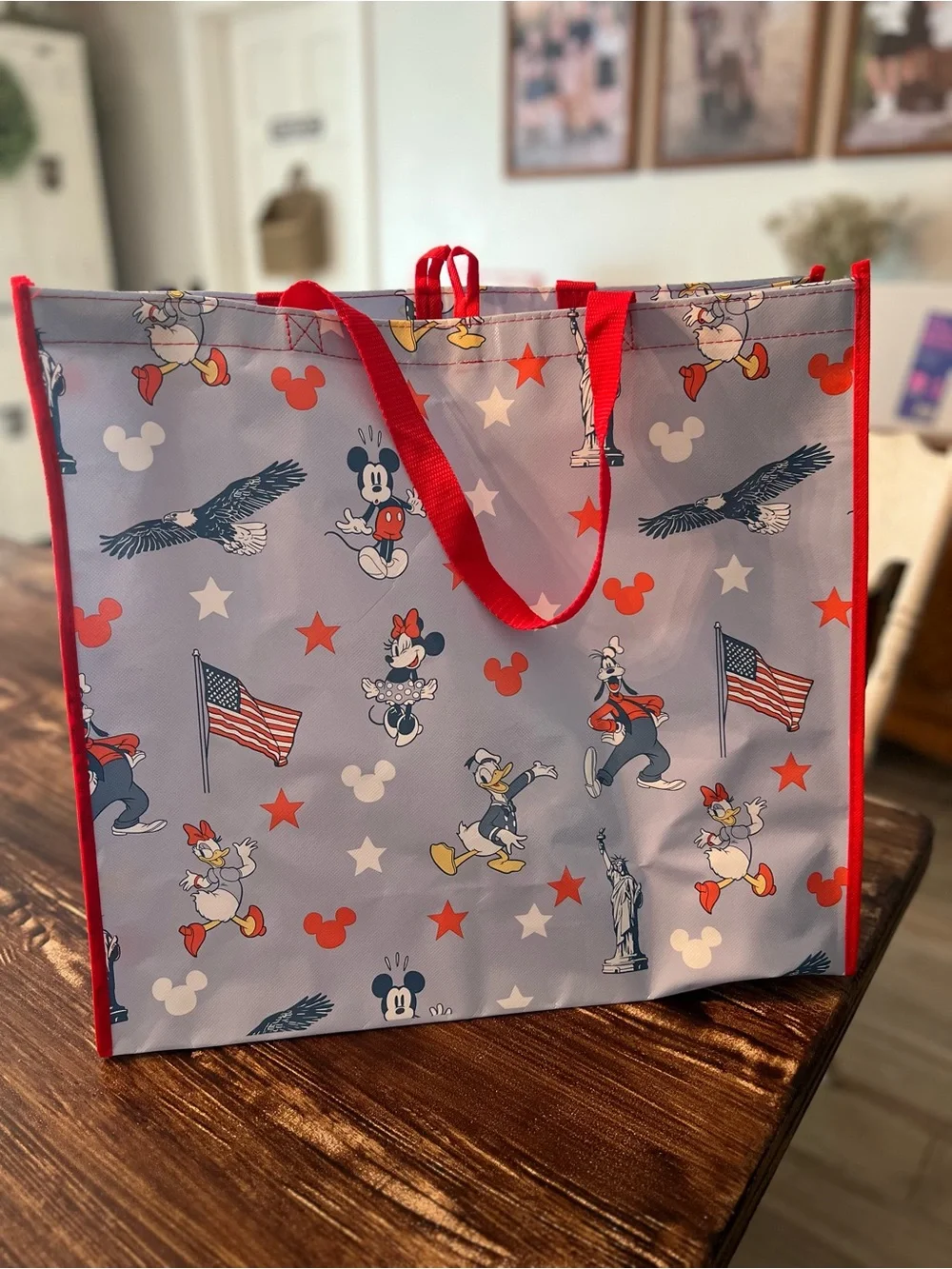 NWT Disney Patriotic XLarge Reusable Tote Bag